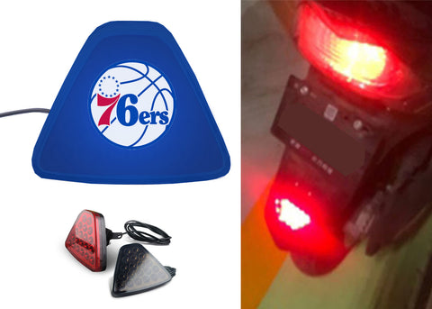 Philadelphia 76ers NBA Car Motorcycle tail light LED brake flash Pilot rear