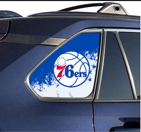 Philadelphia 76ers NBA Rear Side Quarter Window Vinyl Decal Stickers Fits Toyota Rav4