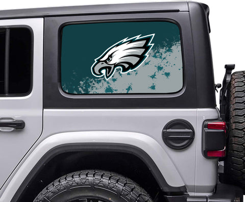 Philadelphia Eagles NFL Rear Side Quarter Window Vinyl Decal Stickers Fits Jeep Wrangler