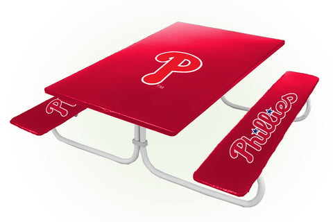 Philadelphia Phillies MLB Picnic Table Bench Chair Set Outdoor Cover
