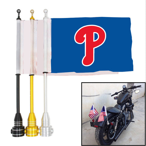 Philadelphia Phillies MLB Motocycle Rack Pole Flag