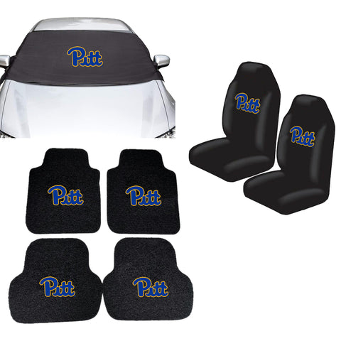 Pittsburgh Panthers NCAA Car Front Windshield Cover Seat Cover Floor Mats