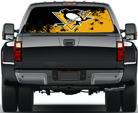 Pittsburgh Penguins NHL Truck SUV Decals Paste Film Stickers Rear Window
