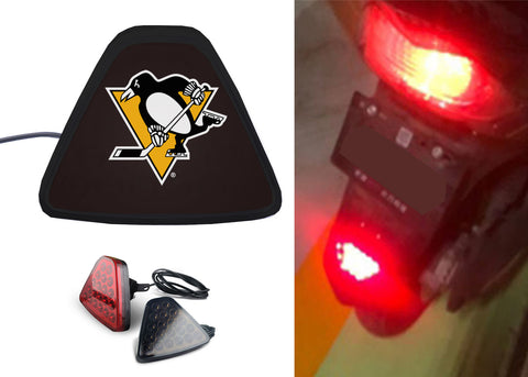 Pittsburgh Penguins NHL Car Motorcycle tail light LED brake flash Pilot rear