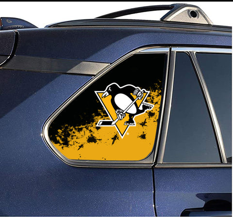 Pittsburgh Penguins NHL Rear Side Quarter Window Vinyl Decal Stickers Fits Toyota Rav4