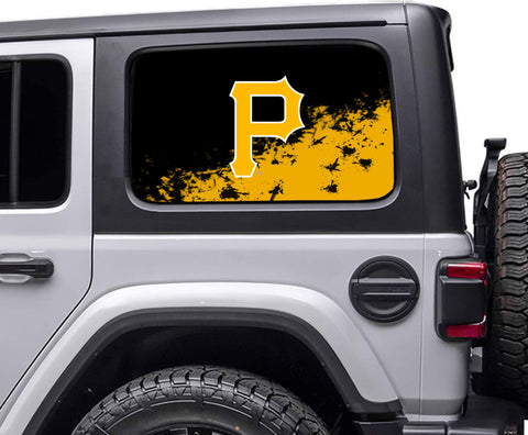 Pittsburgh Pirates MLB Rear Side Quarter Window Vinyl Decal Stickers Fits Jeep Wrangler