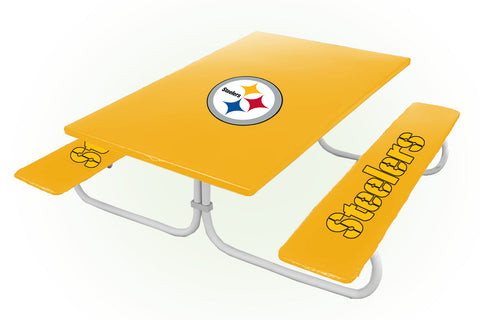 Pittsburgh Steelers NFL Picnic Table Bench Chair Set Outdoor Cover