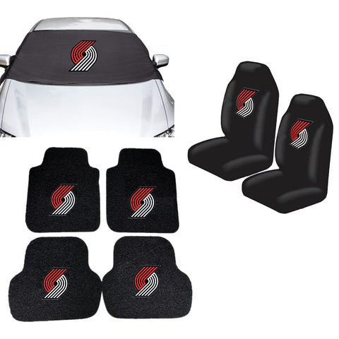 Portland Trail Blazers NBA Car Front Windshield Cover Seat Cover Floor Mats