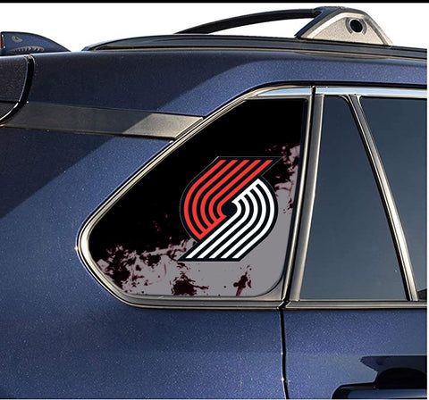 Portland Trail Blazers NBA Rear Side Quarter Window Vinyl Decal Stickers Fits Toyota Rav4