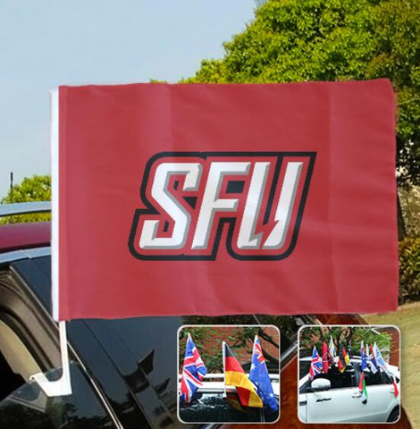 Saint Francis U Red Flashpng NCAAB Car Window Flag