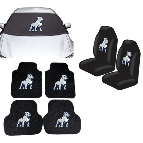 Samford Bulldogs NCAA Car Front Windshield Cover Seat Cover Floor Mats