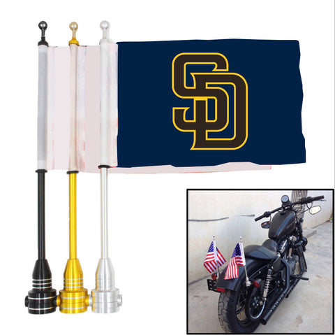 San Diego Padres MLB Motocycle Rack Pole Flag