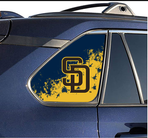 San Diego Padres MLB Rear Side Quarter Window Vinyl Decal Stickers Fits Toyota Rav4