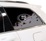 San Francisco 49ers NFL Rear Side Quarter Window Vinyl Decal Stickers Fits Jeep Grand