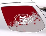 San Francisco 49ers NFL Rear Side Quarter Window Vinyl Decal Stickers Fits Toyota 4Runner