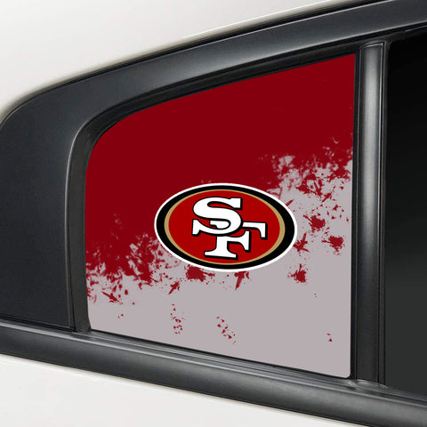 San Francisco 49ers NFL Rear Side Quarter Window Vinyl Decal Stickers Fits Dodge Charger