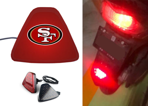 San Francisco 49ers NFL Car Motorcycle tail light LED brake flash Pilot rear