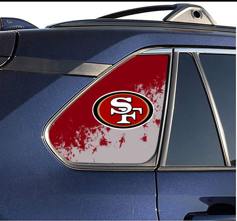San Francisco 49ers NFL Rear Side Quarter Window Vinyl Decal Stickers Fits Toyota Rav4