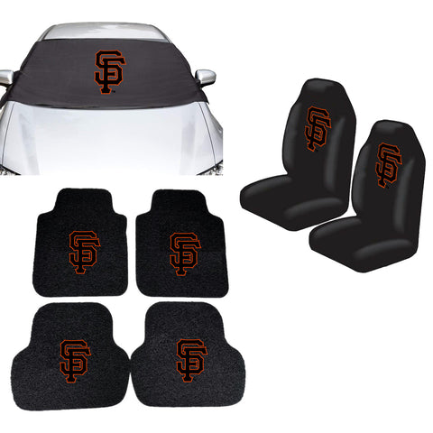 San Francisco Giants MLB Car Front Windshield Cover Seat Cover Floor Mats
