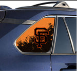 San Francisco Giants MLB Rear Side Quarter Window Vinyl Decal Stickers Fits Toyota Rav4