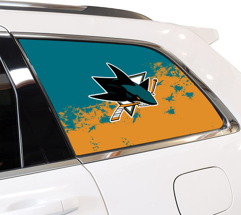 San Jose Sharks NHL Rear Side Quarter Window Vinyl Decal Stickers Fits Jeep Grand