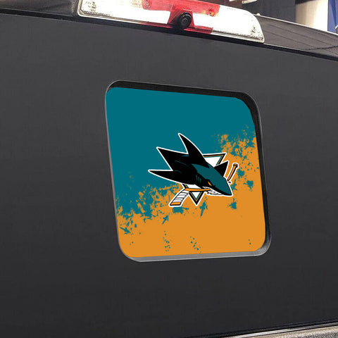 San Jose Sharks NHL Rear Back Middle Window Vinyl Decal Stickers Fits Dodge Ram GMC Chevy Tacoma Ford