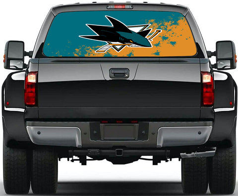 San Jose Sharks NHL Truck SUV Decals Paste Film Stickers Rear Window