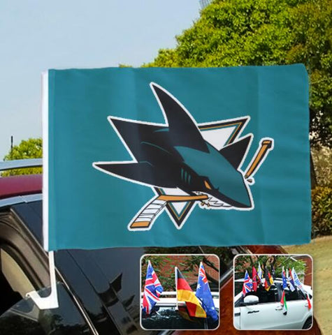 San Jose Sharks NHL Car Window Flag