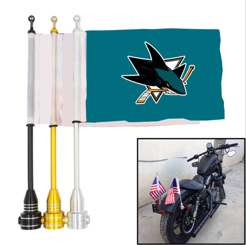 San Jose Sharks NHL Motocycle Rack Pole Flag