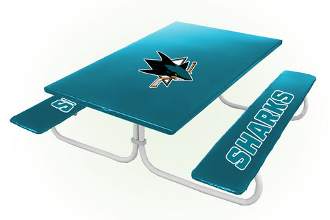 San Jose Sharks NHL Picnic Table Bench Chair Set Outdoor Cover