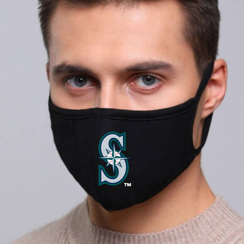 Seattle Mariners MLB Face Mask Cotton Guard Sheild 2pcs