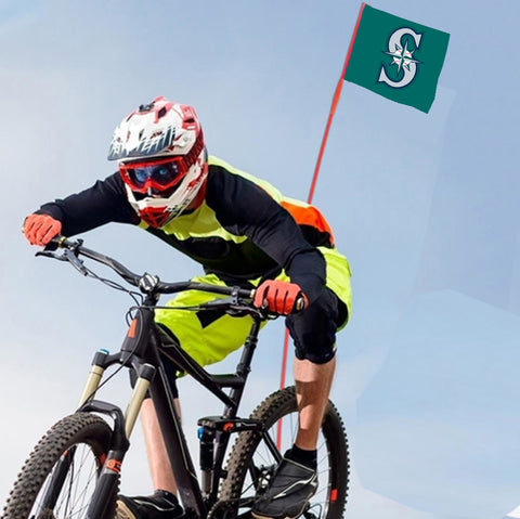 Seattle Mariners MLB Bicycle Bike Rear Wheel Flag