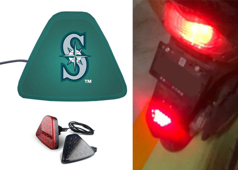 Seattle Mariners MLB Car Motorcycle tail light LED brake flash Pilot rear