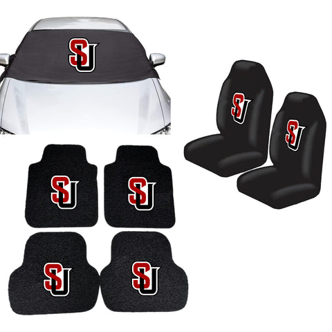 Seattle Redhawks NCAA Car Front Windshield Cover Seat Cover Floor Mats