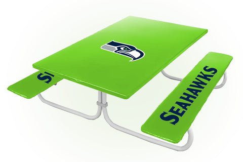 Seattle Seahawks NFL Picnic Table Bench Chair Set Outdoor Cover