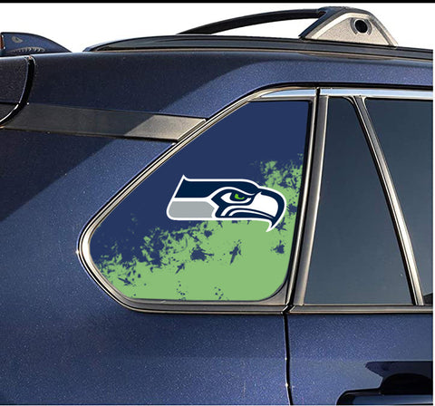 Seattle Seahawks NFL Rear Side Quarter Window Vinyl Decal Stickers Fits Toyota Rav4
