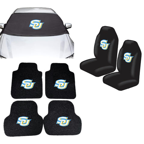 Southern University Jaguars NCAA Car Front Windshield Cover Seat Cover Floor Mats