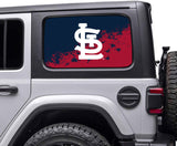 St. Louis Cardinals MLB Rear Side Quarter Window Vinyl Decal Stickers Fits Jeep Wrangler