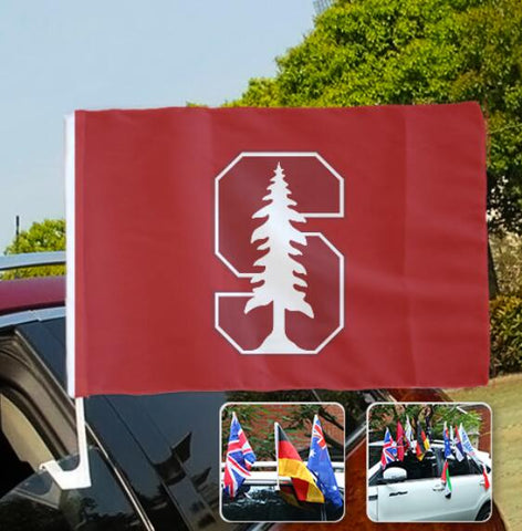 Stanford Cardinal NCAAB Car Window Flag