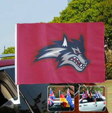 Stony Brook Seawolves NCAAB Car Window Flag
