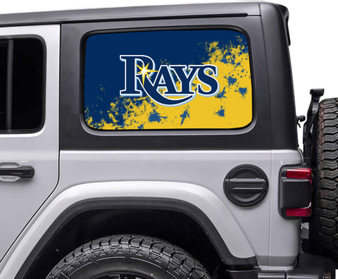 Tampa Bay Rays MLB Rear Side Quarter Window Vinyl Decal Stickers Fits Jeep Wrangler