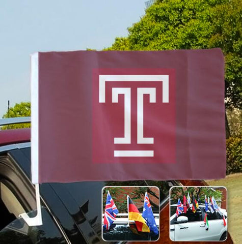 Temple Owls NCAAB Car Window Flag