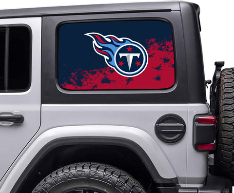 Tennessee Titans NFL Rear Side Quarter Window Vinyl Decal Stickers Fits Jeep Wrangler