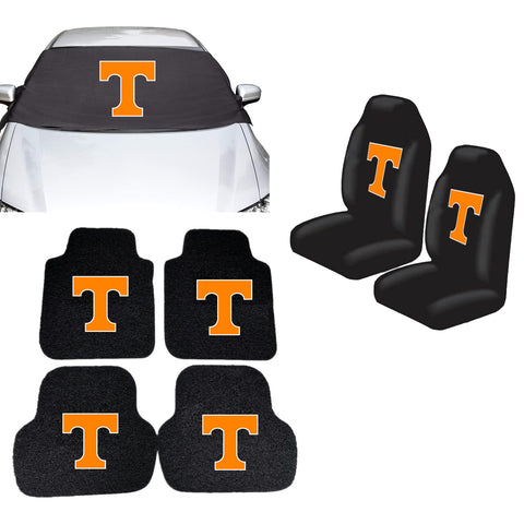 Tennessee Volunteers NCAA Car Front Windshield Cover Seat Cover Floor Mats
