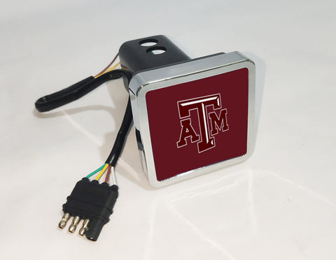 Texas A&M Aggies NCAA Hitch Cover LED Brake Light for Trailer
