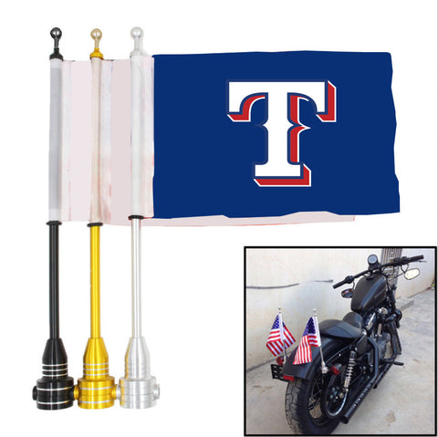 Texas Rangers MLB Motocycle Rack Pole Flag