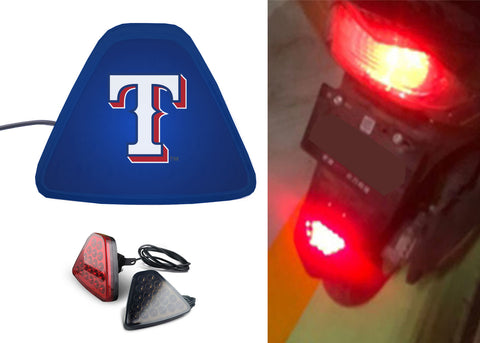 Texas Rangers MLB Car Motorcycle tail light LED brake flash Pilot rear