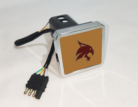 Texas State Bobcats NCAA Hitch Cover LED Brake Light for Trailer