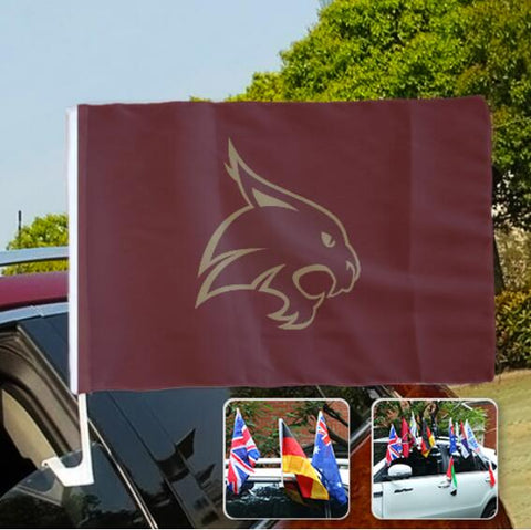 Texas State Bobcats NCAAB Car Window Flag