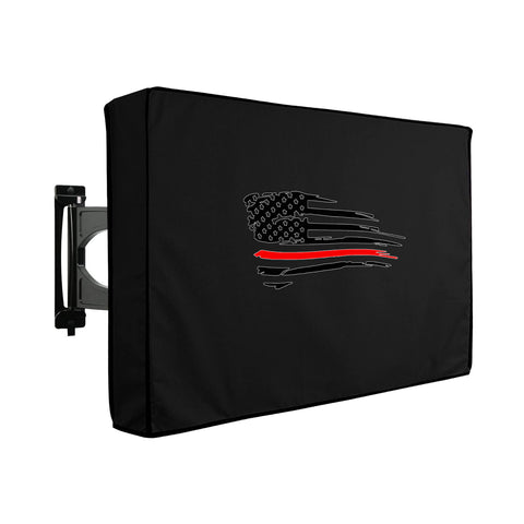 Thin Red Line Tattered Flag Military Outdoor TV Cover Heavy Duty